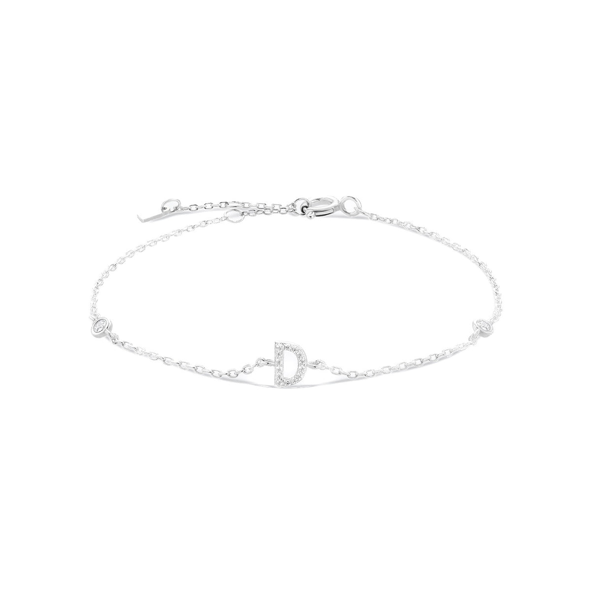 Pulsera de inicial plata 925