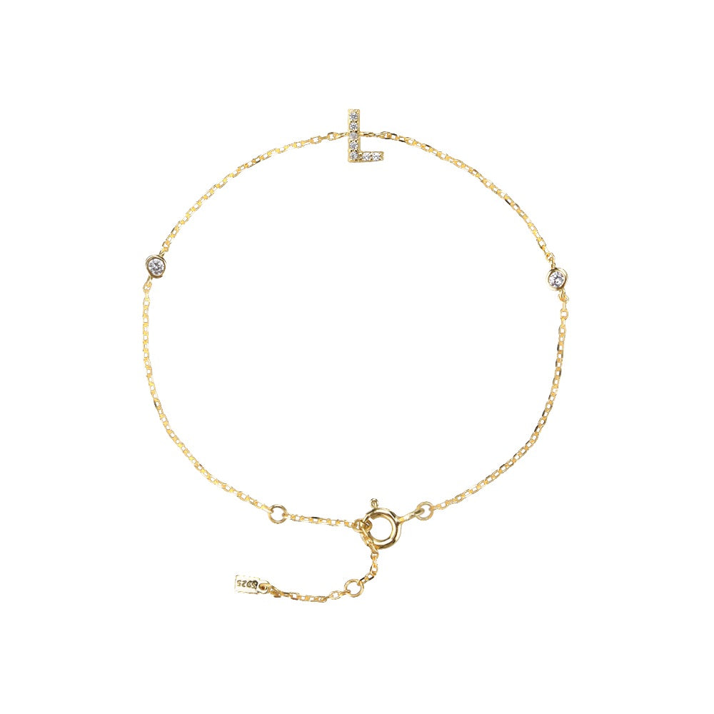 Pulsera de inicial plata 925