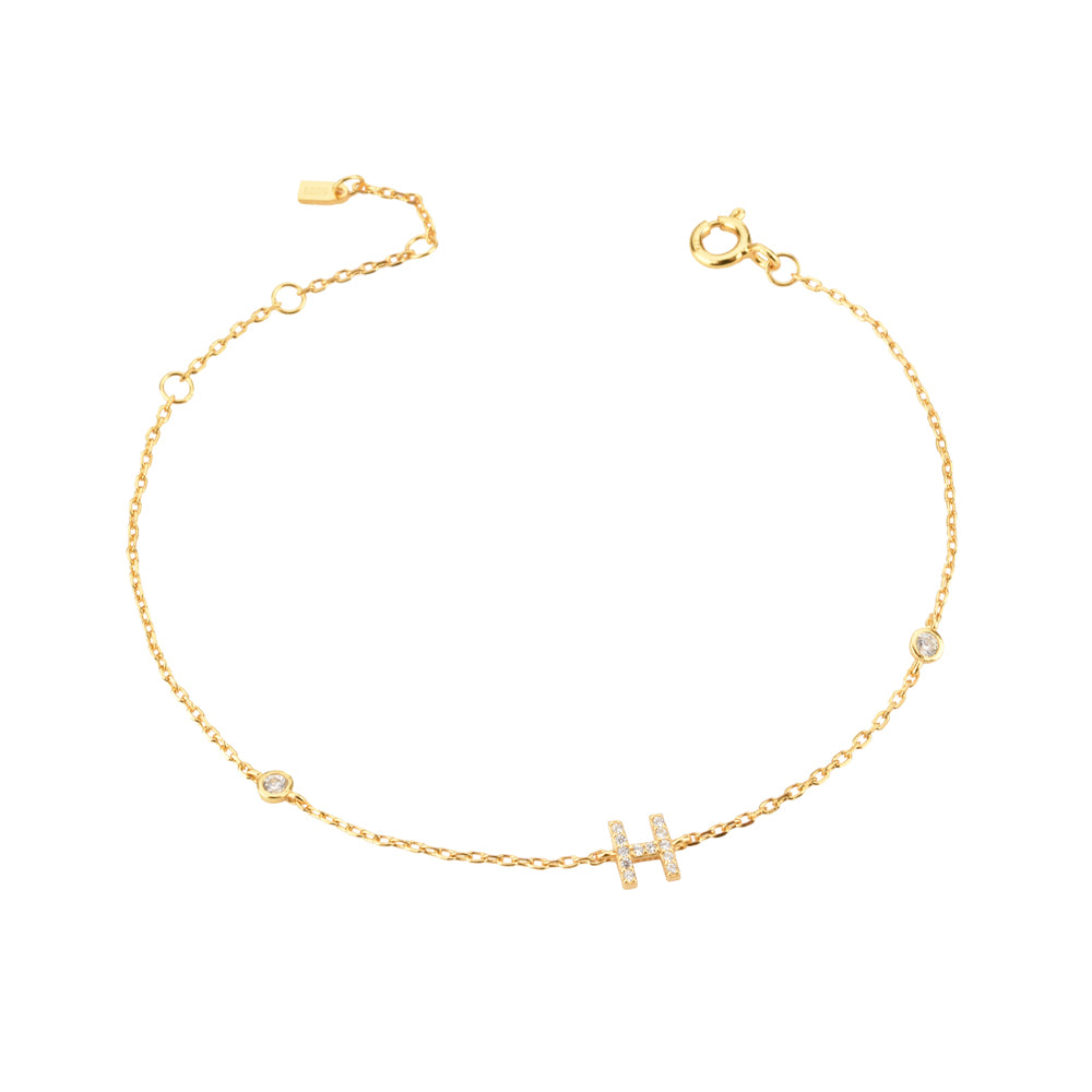 Pulsera de inicial plata 925