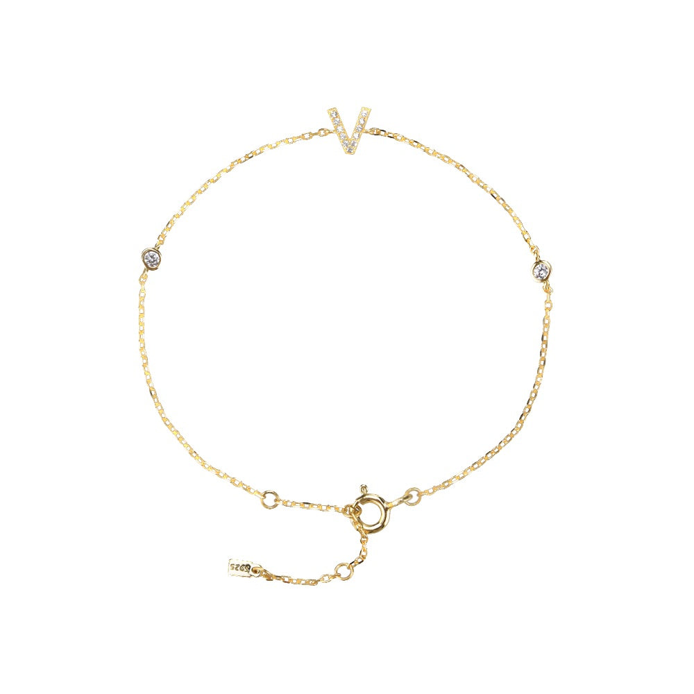 Pulsera de inicial plata 925