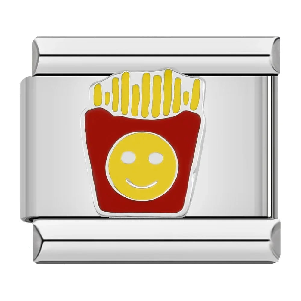 Italian bracelet plano - comida - papa frita