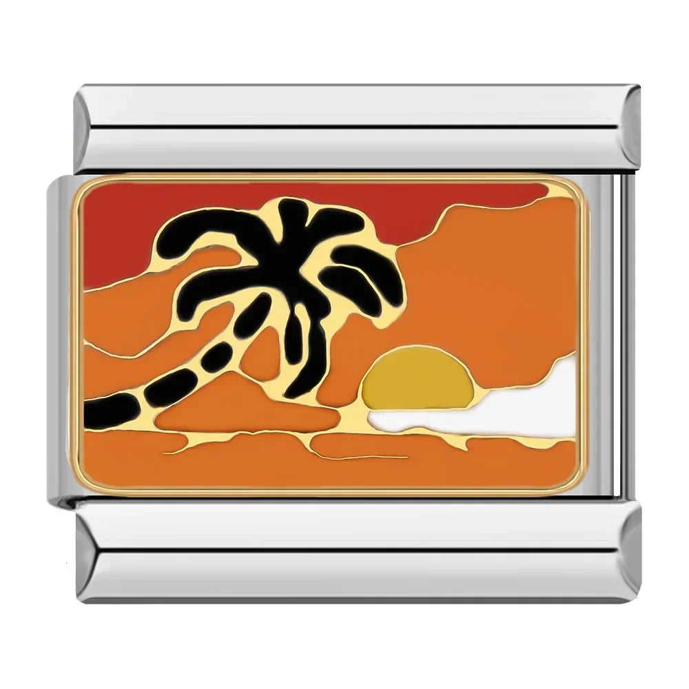 Italian bracelet plano - atardecer playa