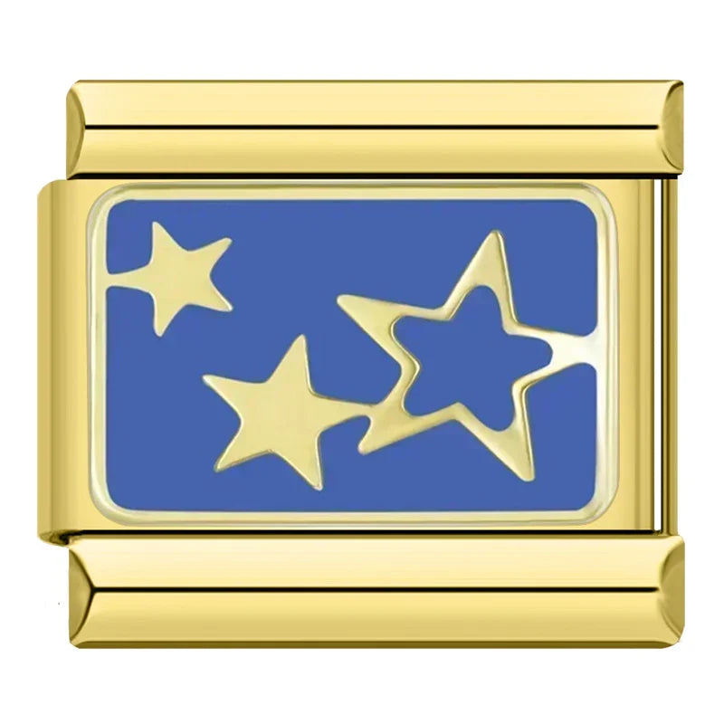 Italian bracelet plano - estrella azul