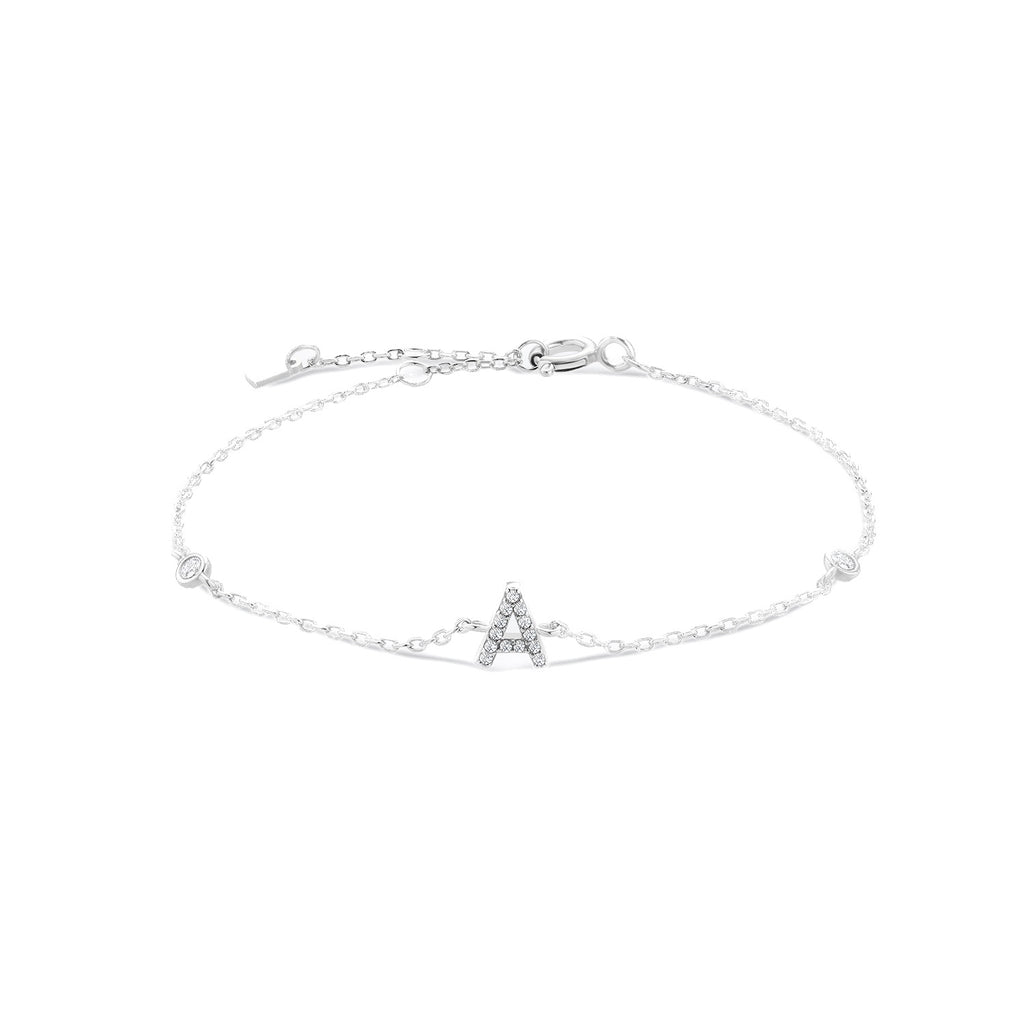 Pulsera de inicial plata 925