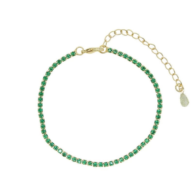 Pulsera de tennis verde