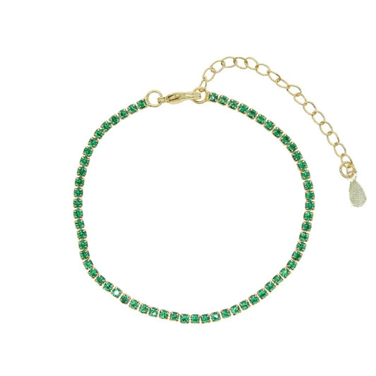 Pulsera de tennis verde