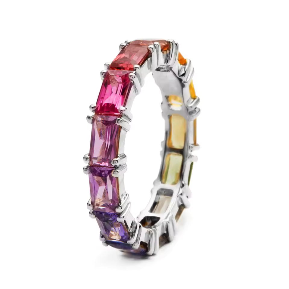 Anillo Orianna - baguette multicolor