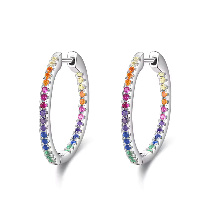 Hoops multicolor - Plata de ley 925