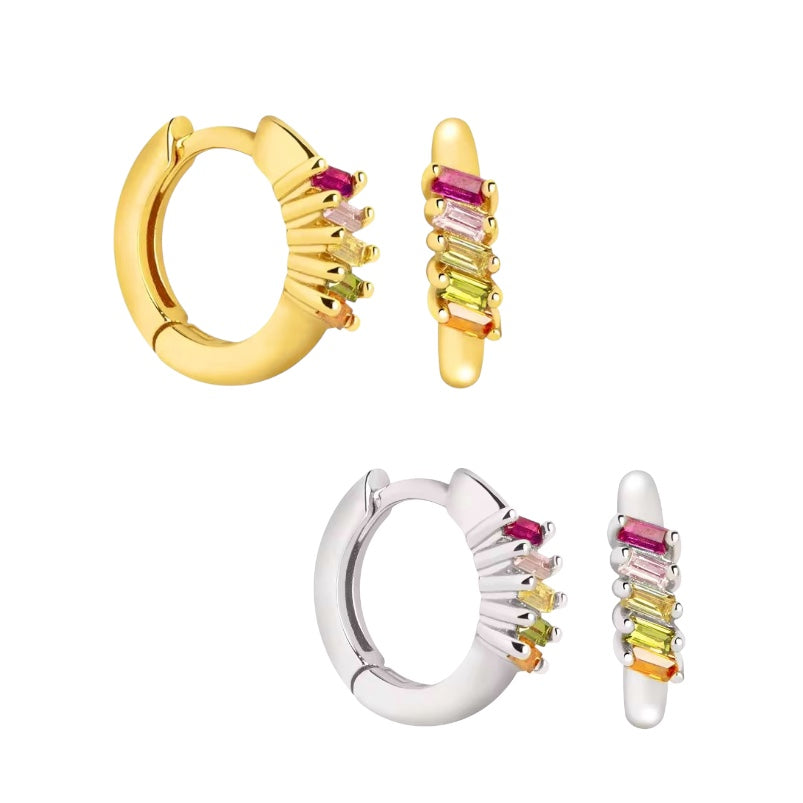 Zarcillos mini hoops - Plata de ley 925