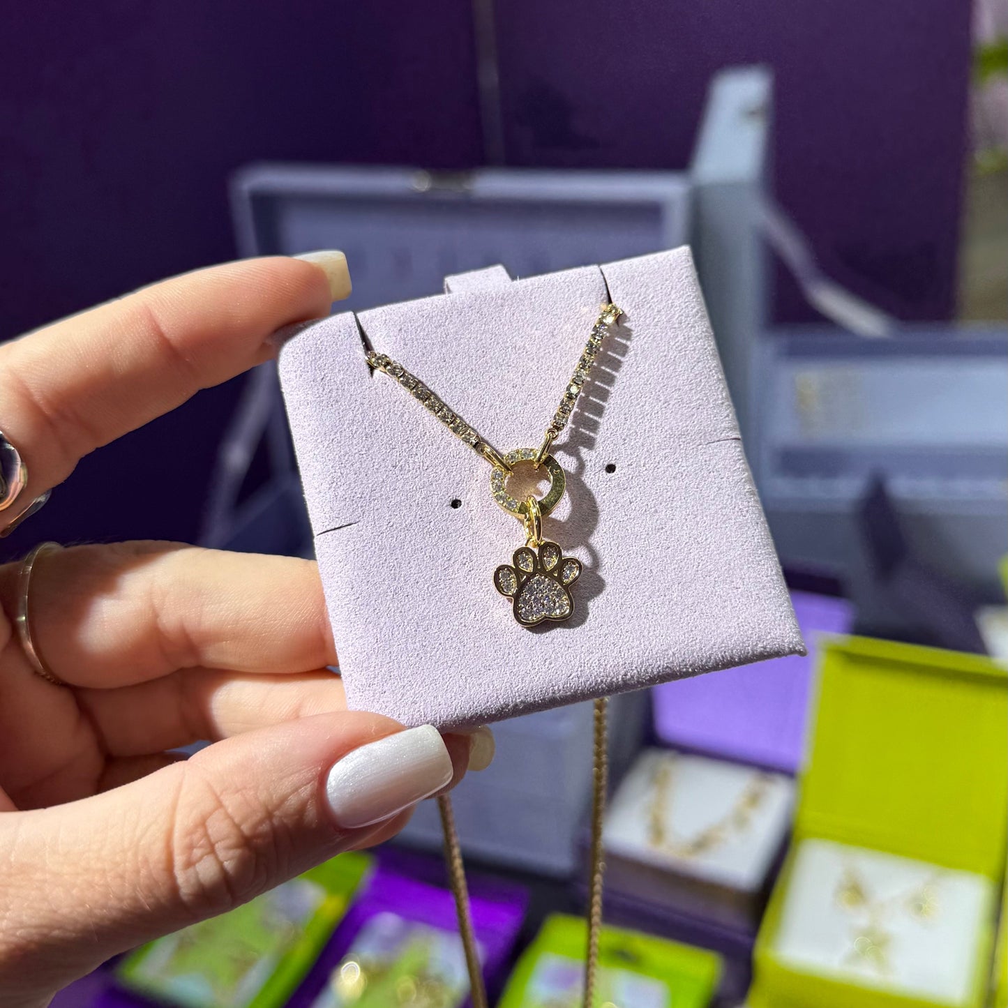 Collar de cadena de tennis - dorado