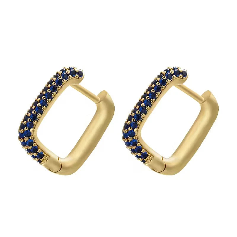 Square Hoop - Plata 925