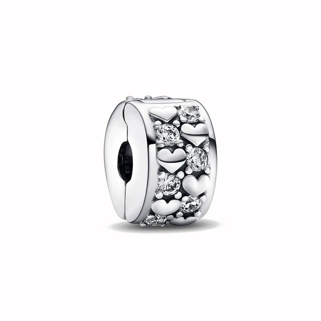 Charm de plata 925 - separador corazones