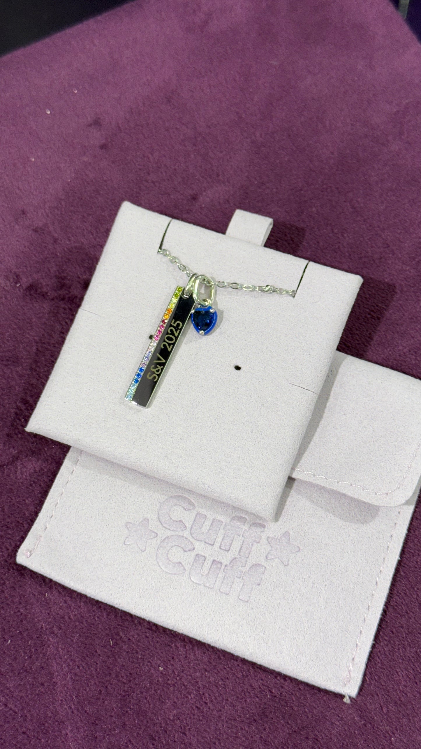 Placa rectangular vertical multicolor para personalizar con láser