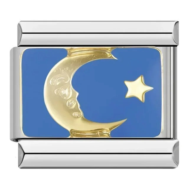 Italian bracelet plano - luna azul