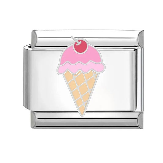 Italian bracelet plano - helado rosado