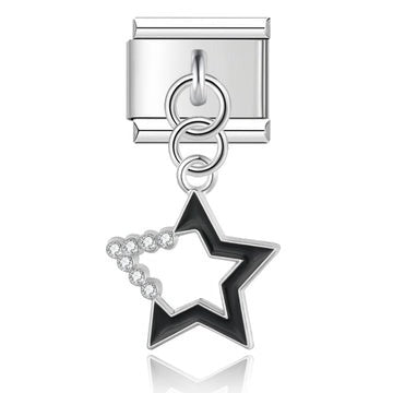 Italian bracelet colgante - estrella con brillos