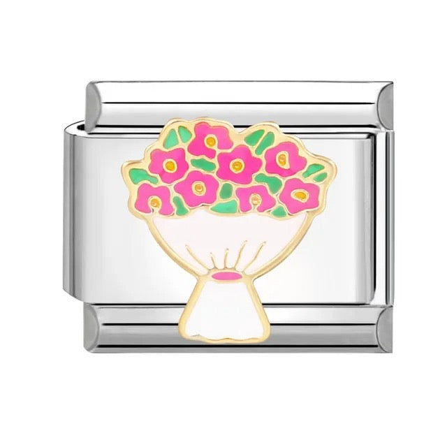 Italian bracelet plano - flores