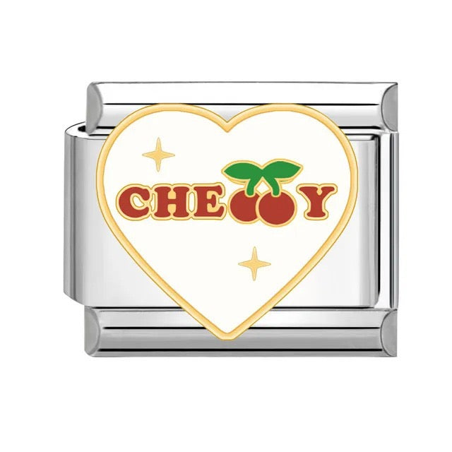 Italian bracelet plano - cherry - frase
