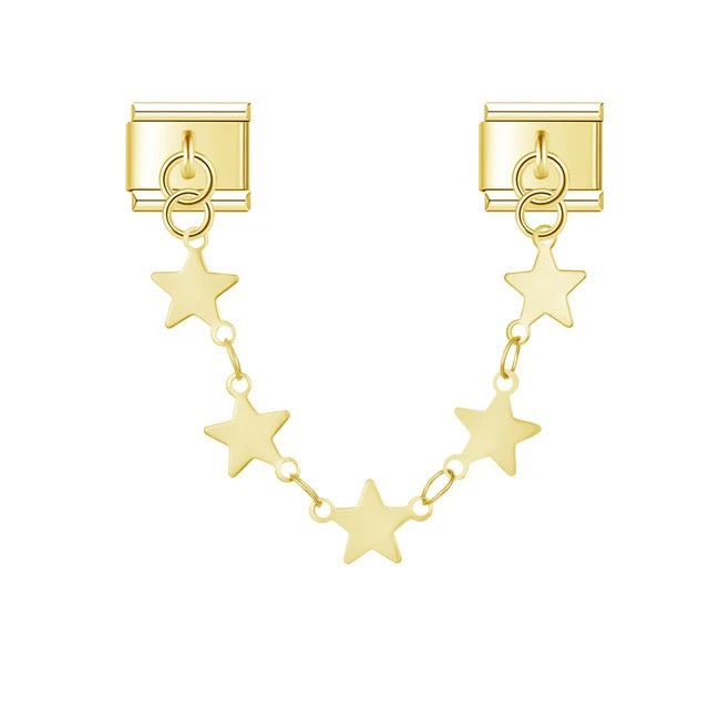 Italian bracelet charm especial - cadena de estrellitas