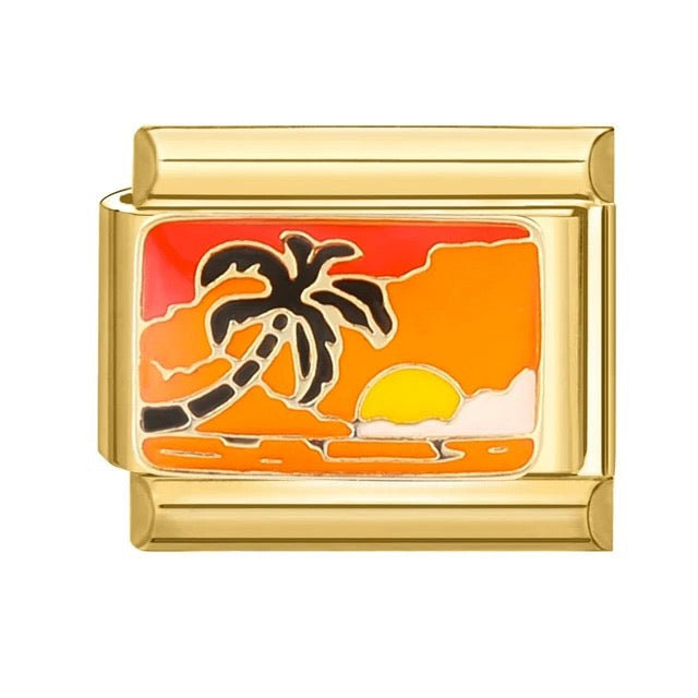 Italian bracelet plano - atardecer playa