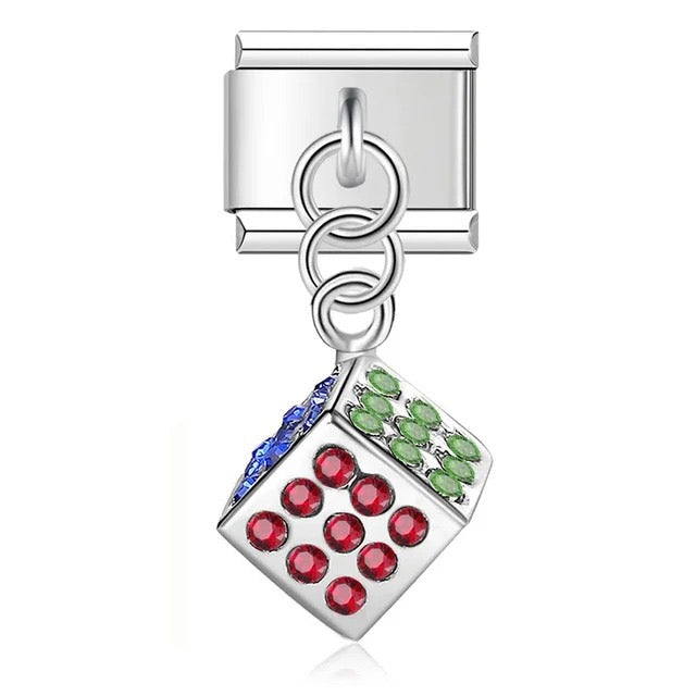 Italian bracelet colgante - dado