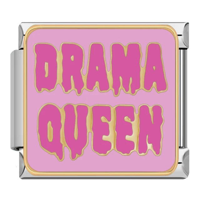 Italian bracelet plano - drama queen rosado