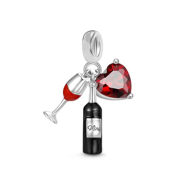 Charm de plata 925 - vino