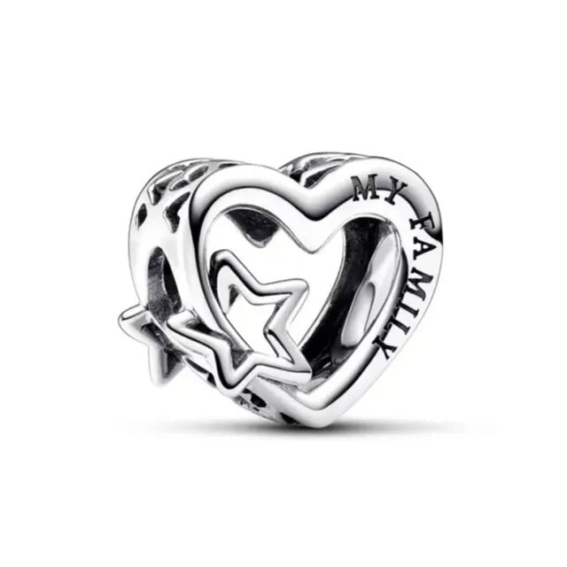 Charm de plata 925 - my family, my universe