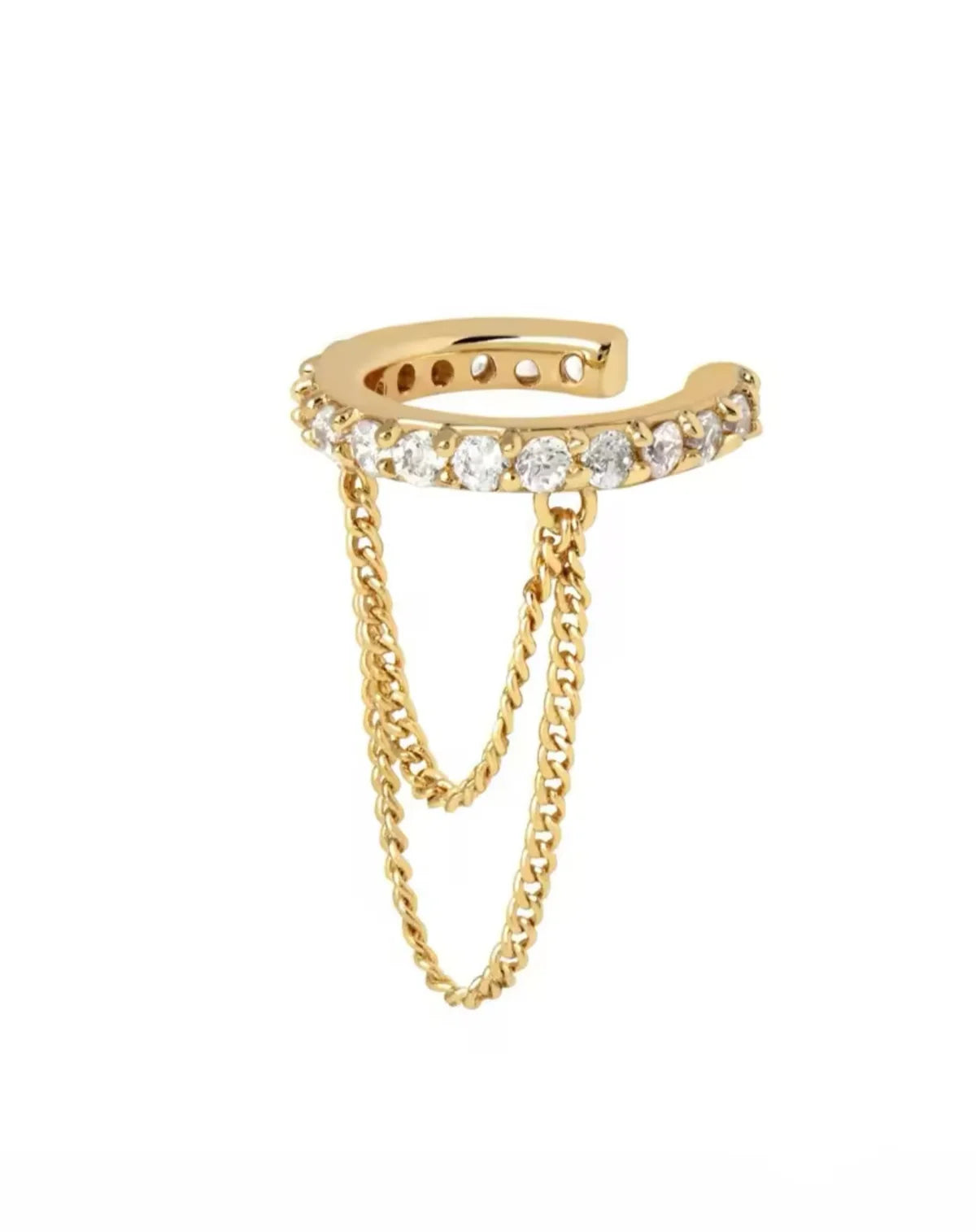 Ear cuff con cadenas