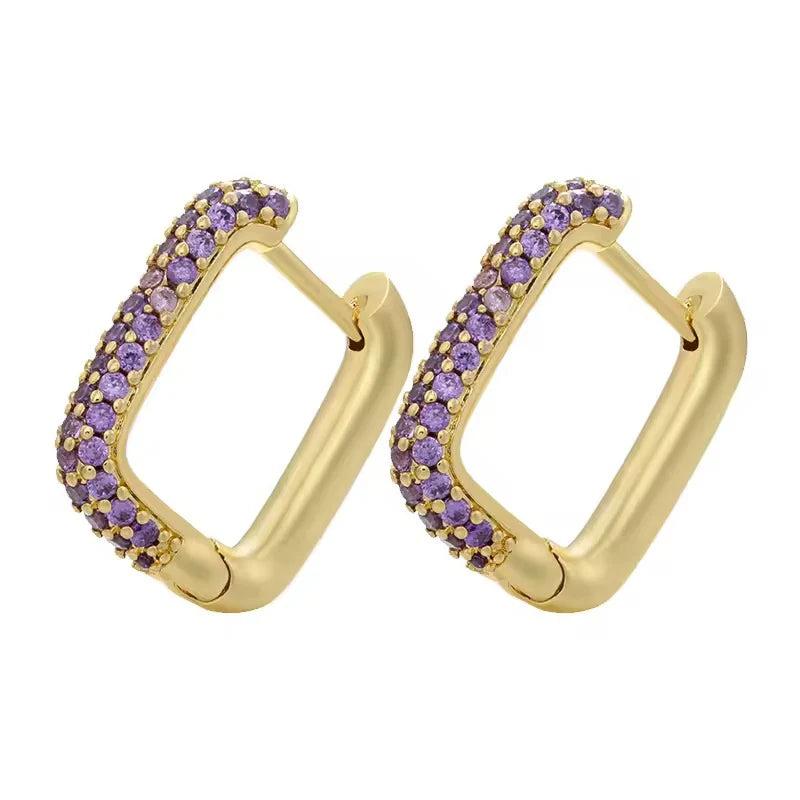 Square Hoop - Plata 925