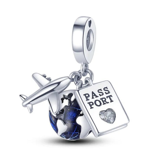 Charm de plata 925 - pasaporte