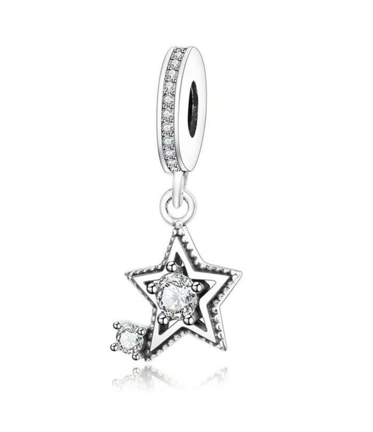 Charm de plata 925 - estrellita con punto de luz