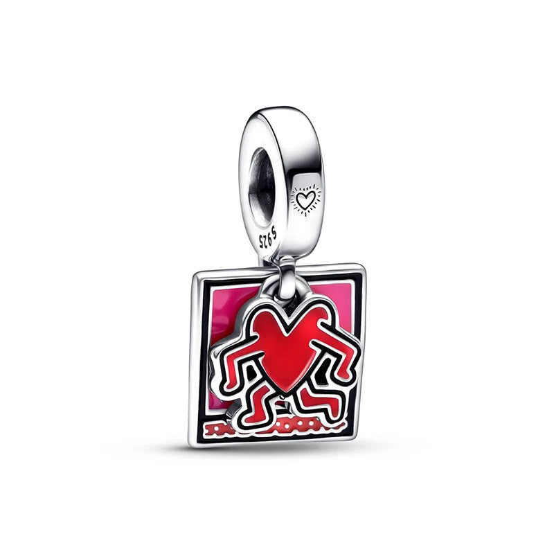 Charm de plata 925 - keith haring