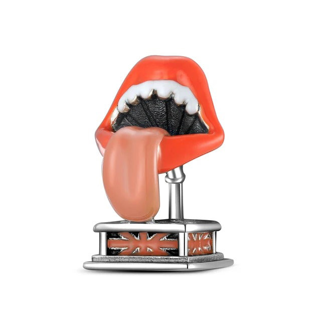 Charm de plata 925 - lengua rock