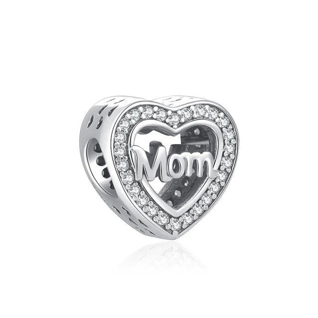 Charm de plata 925 - mom
