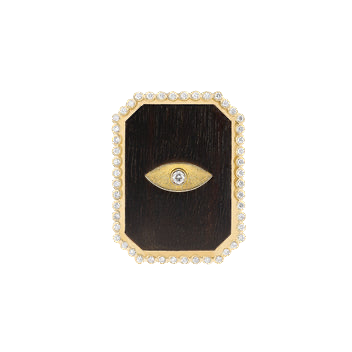 Tarot Ring - black evil eye