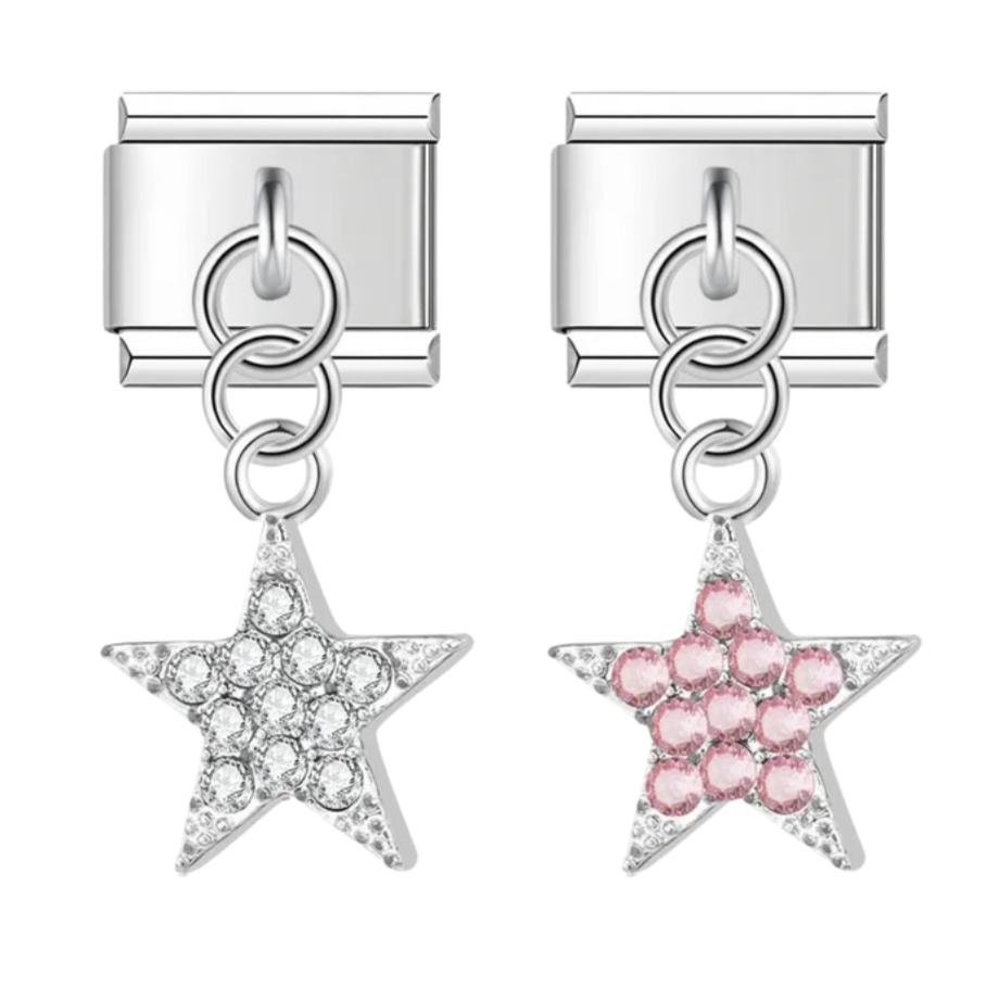 Italian bracelet colgante - Estrella con brillos