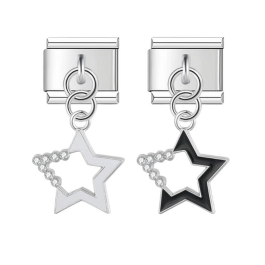 Italian bracelet colgante - estrella con brillos