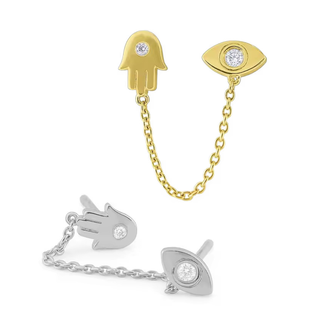 Evil eye & Hamsa hand - Plata de ley 925