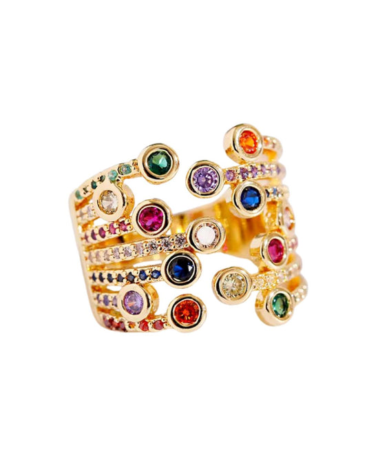 Anillo mil puntos multicolor