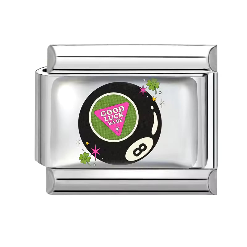 Italian bracelet plano - bola 8 good luck babe