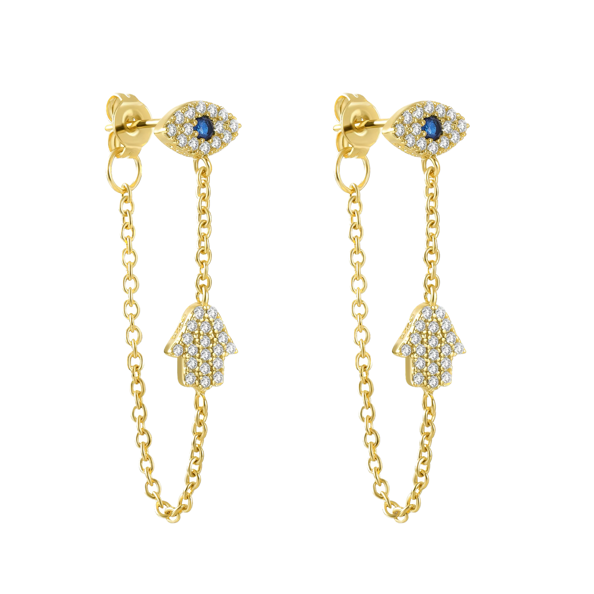 Evil eye - hamsa hand - Plata de ley 925