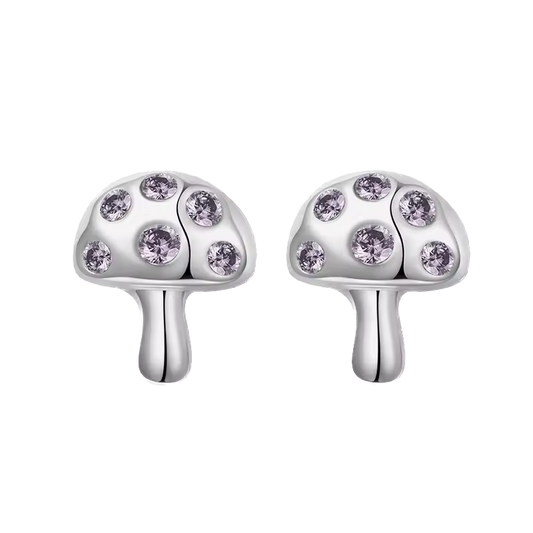 Stud de hongos (par) - Plata de ley 925