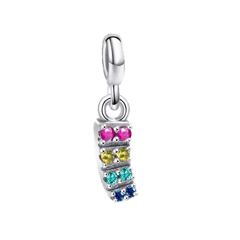 Mini charm de plata - arcoíris