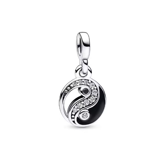 Mini charm de plata - yin yang