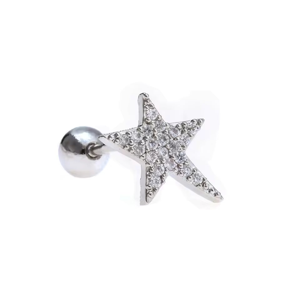 Stud estrella asimétrica - Acero inoxidable