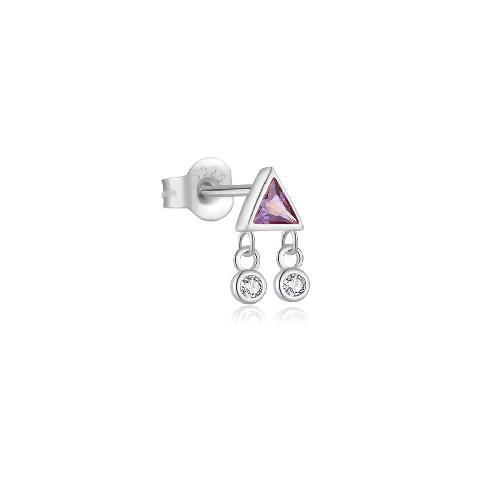 Stud multicolor - Plata de ley 925