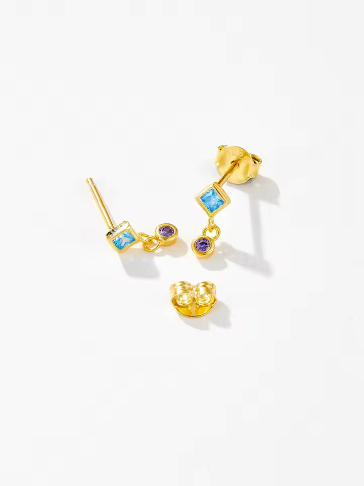 Stud multicolor - Plata de ley 925