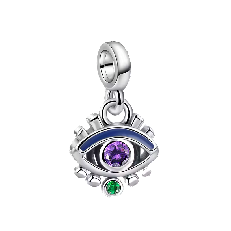 Mini charm de plata - evil eye