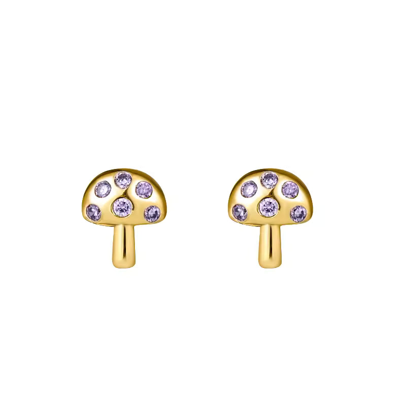 Stud de hongos (mini) - Plata de ley 925